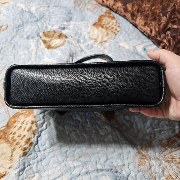 Coach Mini Cora Domed Satchel in Bicolor Metallic Crossgrain Leather - Picture 6 of 8